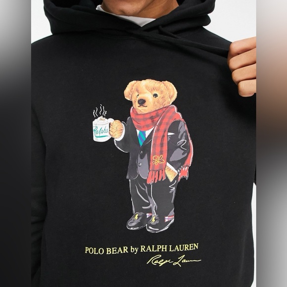 Polo Ralph Lauren lunar new year capsule bear print hoodie in black new with tag - Picture 2 of 16